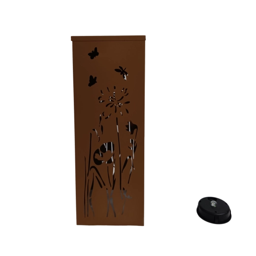 Brick-Colored Solar Metal Lantern 45 cm LED