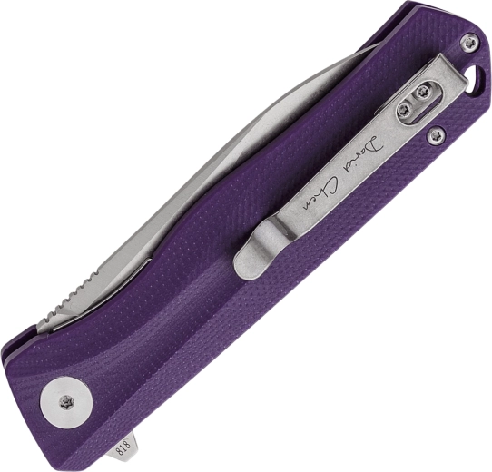 Ergonoomiline lilla G10-käepide taskuklambriga