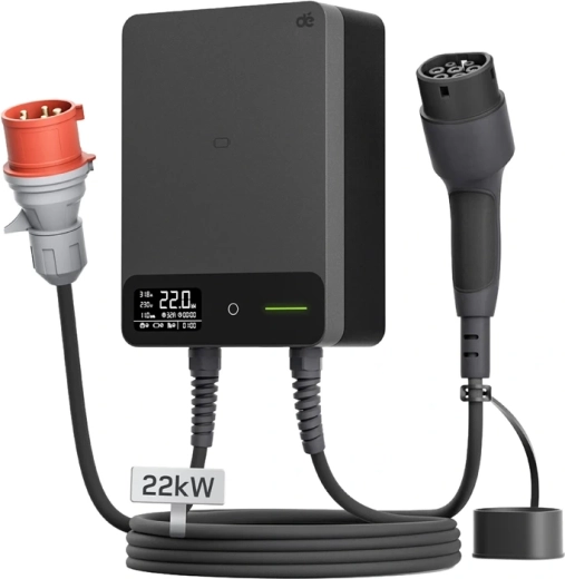 DEPOW Wallboxi elektriauto laadimisjaam 22 kW 15 m kaabliga