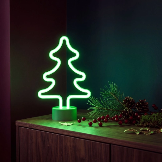 Jõulupuu kujuline neoon-LED-lamp