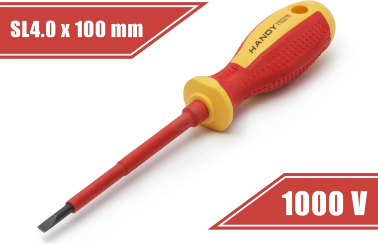 Isoleeritud lapik kruvikeeraja 0,8 × 4 × 100 mm kuni 1000 V