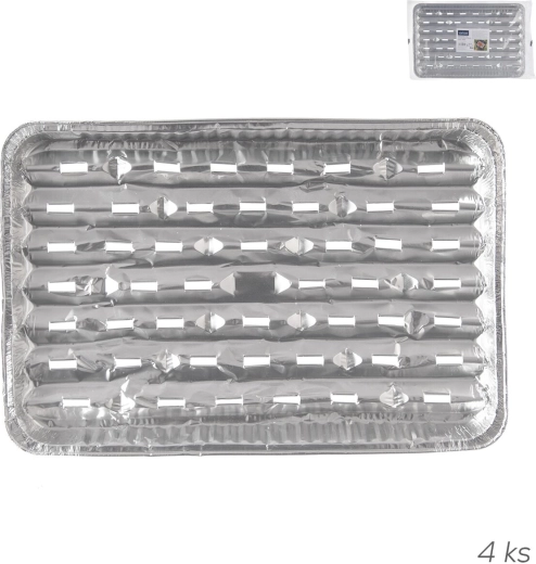 Alumiiniumist grillimisalused 34,5 × 23 cm, 4 tk