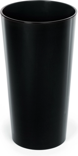 Lilia lillepott 30 cm sisuga, must läikiv