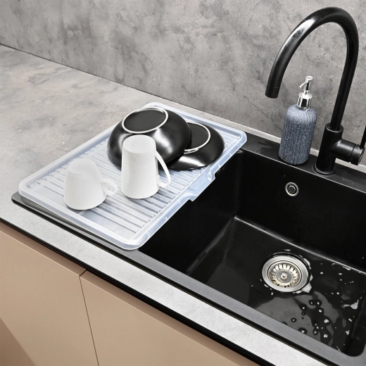 Grooved surface for faster drying