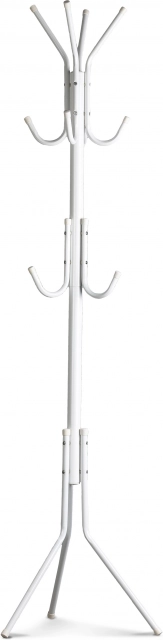 Freestanding metal clothes rack, 11 hooks, white – ModernHome