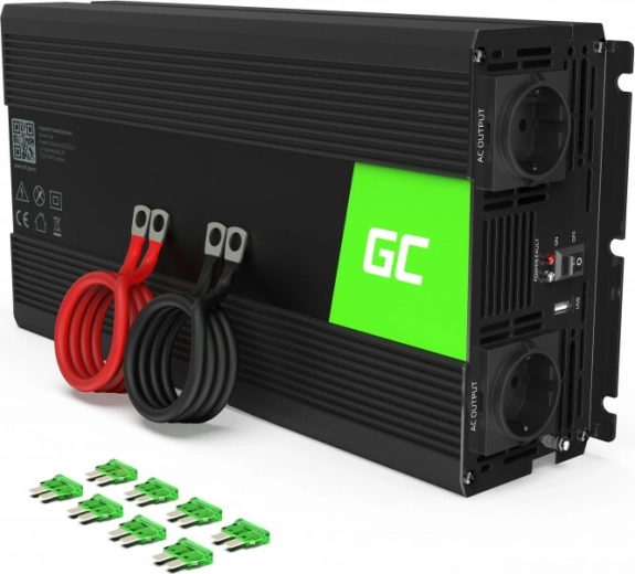 Green Cell pingemuundur 24 V → 230 V, puhas siinus, 1500 W