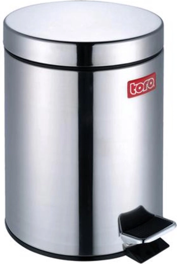 Roostevabast terasest pedaaliga prügikast Toro 5 l
