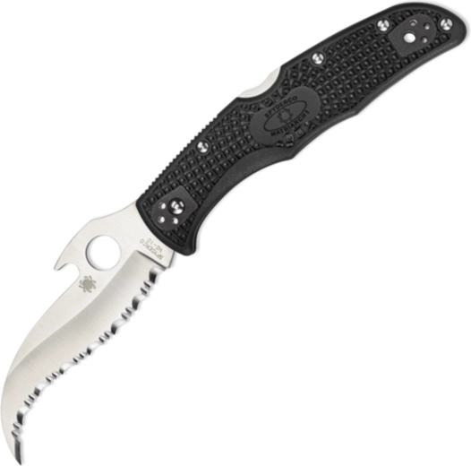 Spyderco Matriarch 2 taktikaline kokkupandav nuga, tera 9,1 cm, VG-10, satiinviimistlus, must FRN
