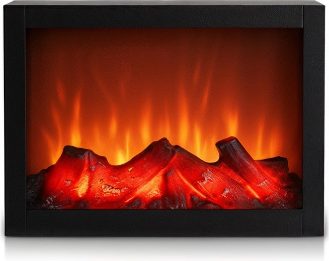 Elektriline LED-kamin, must 29 × 23 cm