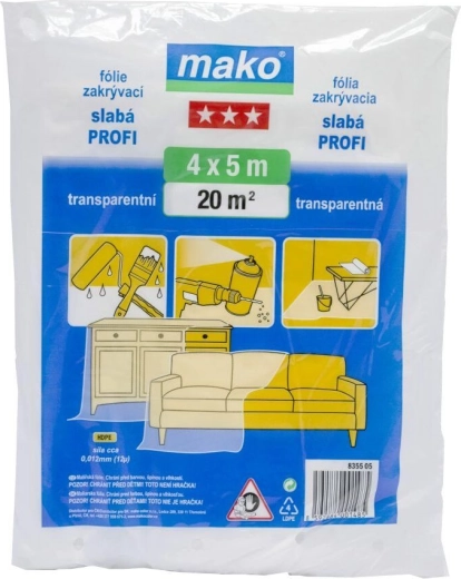 Kattekile PROFI 4 × 5 m, 12 µm, läbipaistev HDPE