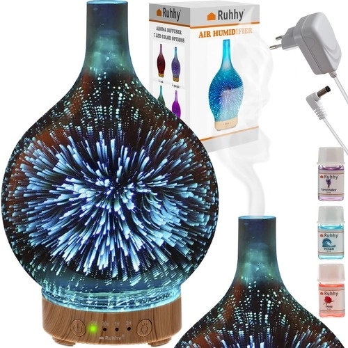Ruhhy 100 ml aroma diffuser and air humidifier with RGB LED 3D effect - 1 pc