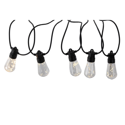 Aia valguskett 20 m, 20 LED, soe valge, IP44, 12 V koos riputusaasadega
