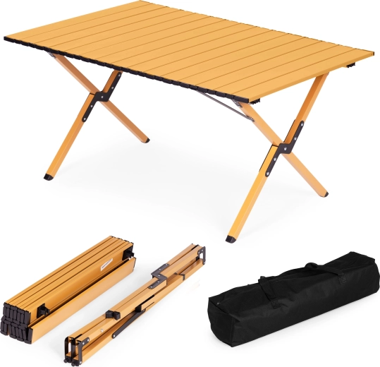 Folding Camping Table 90 × 60 cm with Carry Bag MultiGarden