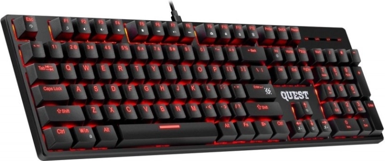 Mehaaniline mänguriklaviatuur Quest GK–596 RGB ja anti‑ghostinguga