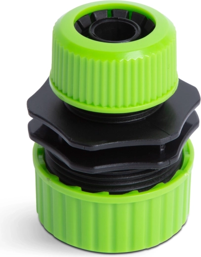 Plastist aiavooliku adapter 1/2" kuni 3/4", roheline/must