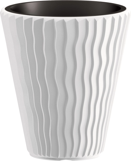 Lillepott Sandy sisuga 34,9 cm, valge