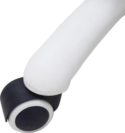Flip-up armrests and easy mobility on casters