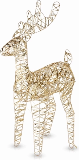 Valgustav kuldne põhjapõder, 60 LED-i, 60 cm
