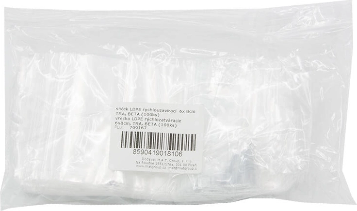 LDPE kiirsulgurkotid 6 × 8 cm, läbipaistvad (100 tk)