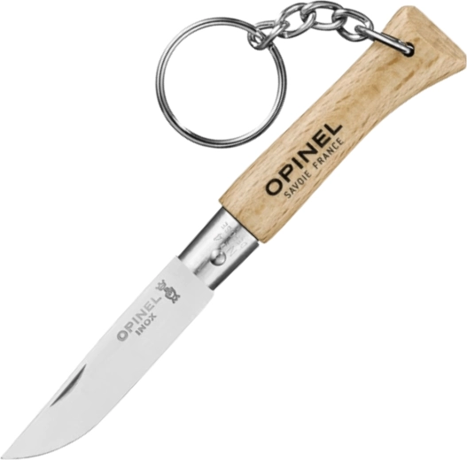 Opinel N°04 VRI puidust käepidemega taskunuga võtmete külge
