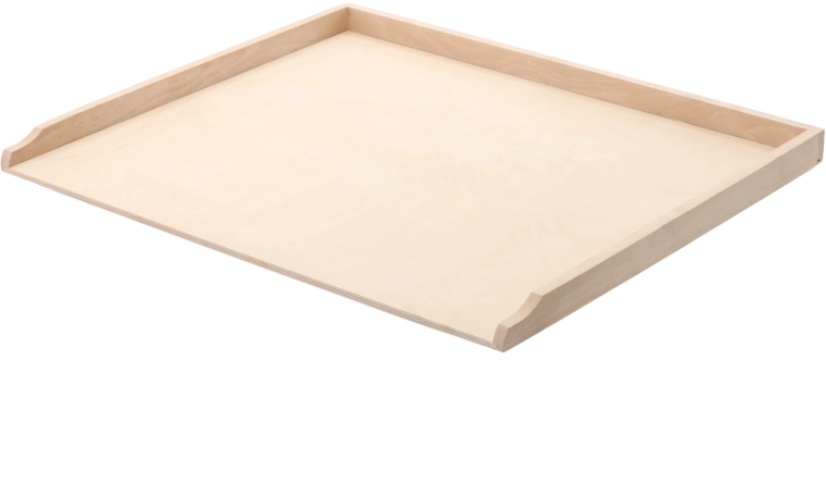 Puidust köögitainalaud 61 × 51 cm kõrgendatud servadega