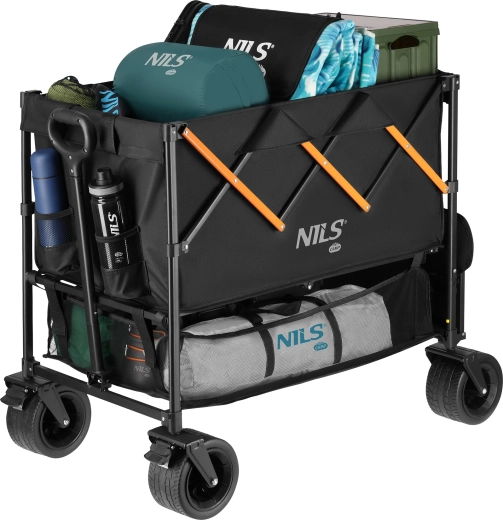Kempingukäru NILS Camp NC2607 XXL 160 l must-oranž