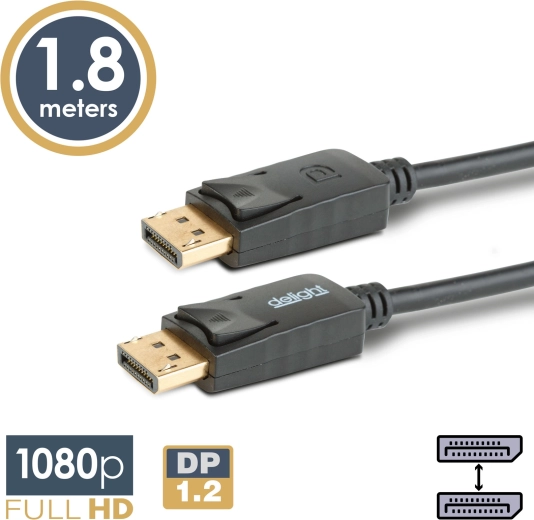 DisplayPort–DisplayPort 1.2 kaabel, 1,8 m, must