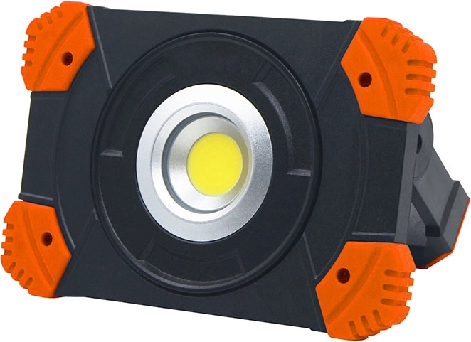 Solight kaasaskantav laetav LED-prožektor 10 W 1000 lm oranž-must