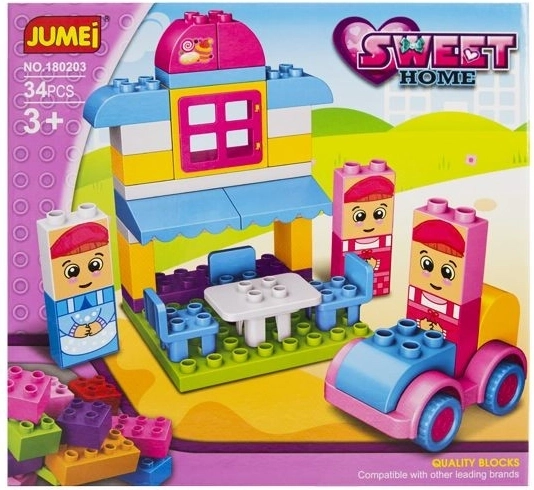 Jumei klotsid Sweet home kondiitriäri 34 detaili 28 × 26 cm – 1 tk
