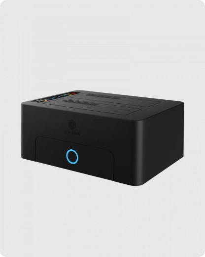 Icy Box dokkimis- ja kloonimisjaam 2× 2,5"/3,5" SATA HDD/SSD jaoks, USB 3.0, UASP ja SATA III