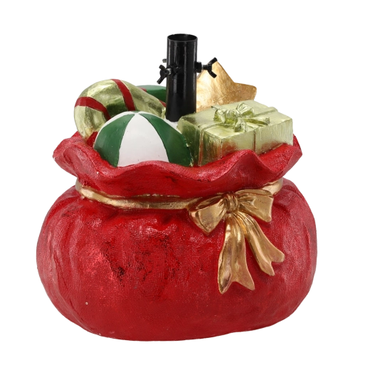 Decorative Christmas Tree Stand in the Shape of a Gift Sack
