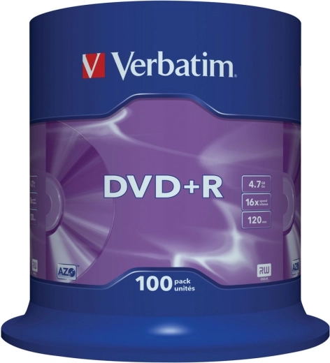 Verbatim DVD+R Matt Silver 4.7 GB 16x - 100 pcs