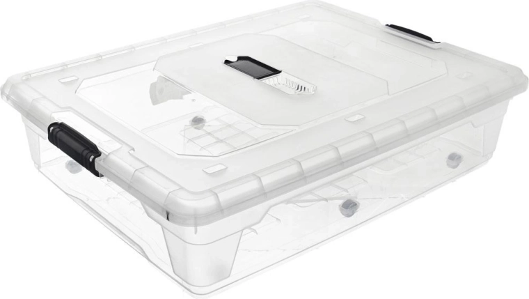 Low under-bed storage box on wheels 50 l