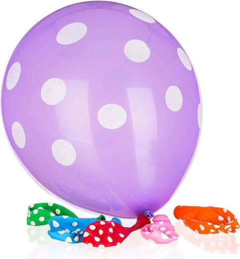 Täispuhutavad õhupallid MY PARTY Dots 30 cm – 6 tk