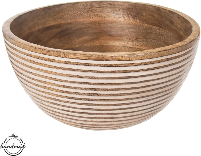 Wooden Mango Wood Bowl 25 cm, 3 l