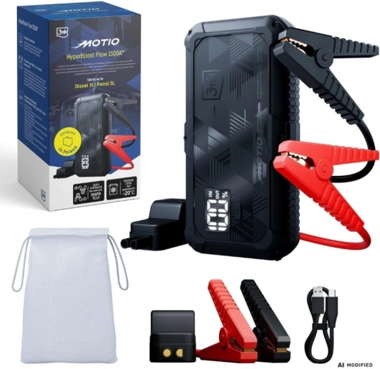 3MK Motio HyperBoost Flow kaasaskantav käivitusabi 1500 A koos akupangaga