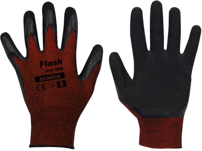 Flash Grip latex work gloves size 10