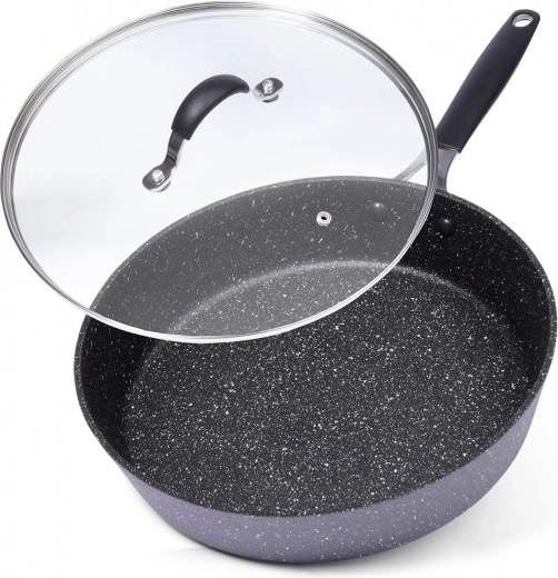 Granite non-stick pan with lid 28 cm