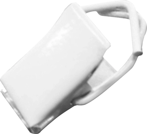 Valge metallist kardinaklamber – pakendis 500 tk