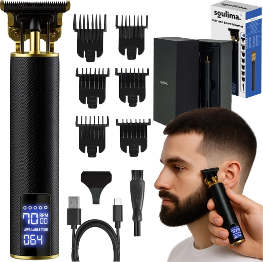 Soulima hair and beard trimmer with speed control