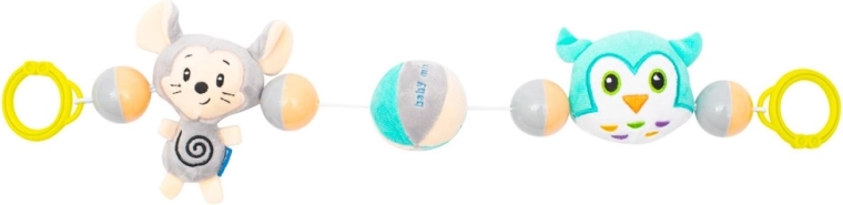 Plüüsist kõristi vankrile BABY MIX hiir ja öökull