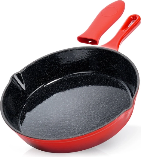 valurauast pann emaili ja silikoonkäepäraga cast enamel 25 cm