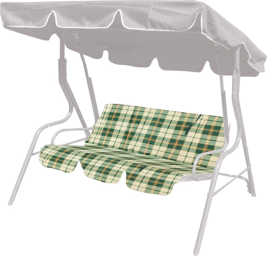 Aiamõõgte polster 129 × 43 cm roheline ruut (2 tk)