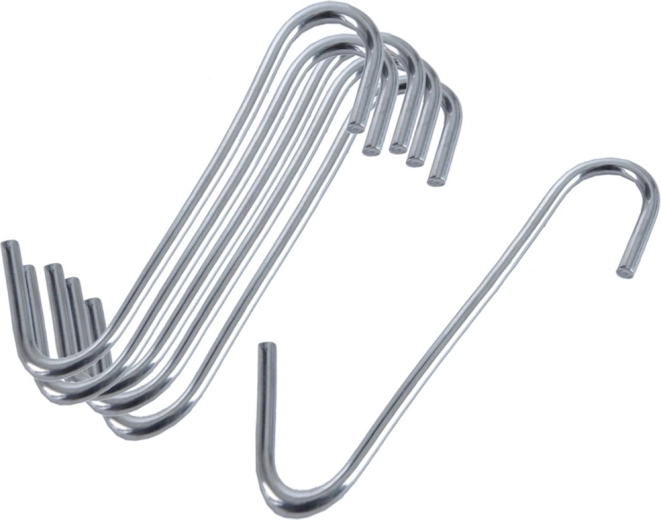 Stainless Steel Hooks for a Kitchen Rail 6 × 4.5 cm - 6 pcs