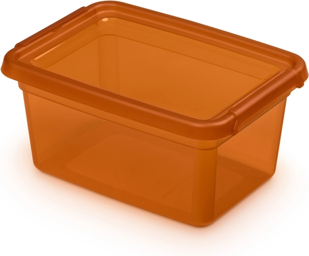 Basestore toidukarp kaane ja klambritega 1,5 l amber