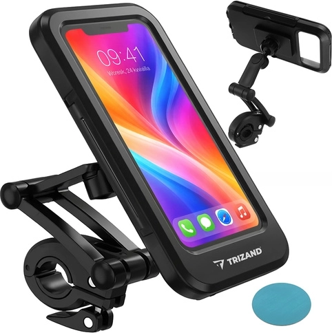 Waterproof bicycle phone mount TRIZAND with 360° rotation