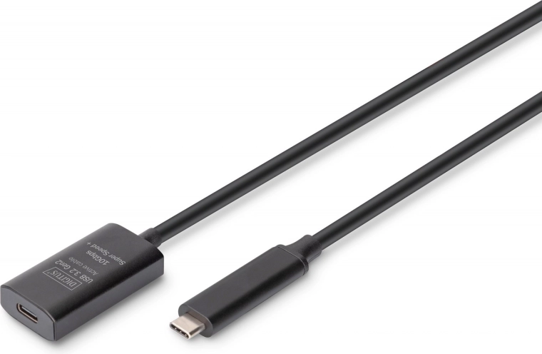 Digituse aktiivne USB-C–USB-C pikenduskaabel, USB 3.2 Gen 2, 5 m