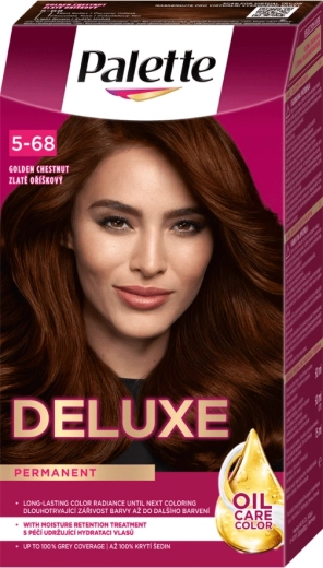 Palette Deluxe püsiv juuksevärv 5-68 kuldne sarapuupähkel 50 ml