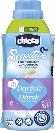Chicco fabric softener Baby Sensitive Sweet Powder 750 ml + wet wipes 72 pcs free