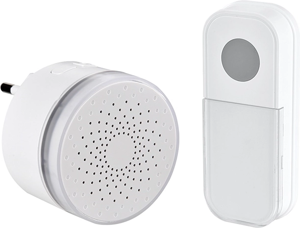 Solight juhtmevaba miniuksekell pistikupessa, 180 m – Valge